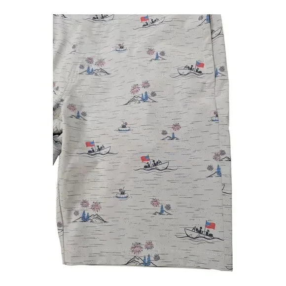 Travis Mathew Men's Size 34 Vacation Vibe flat front Shorts Golf Beach USA - Picture 4 of 8